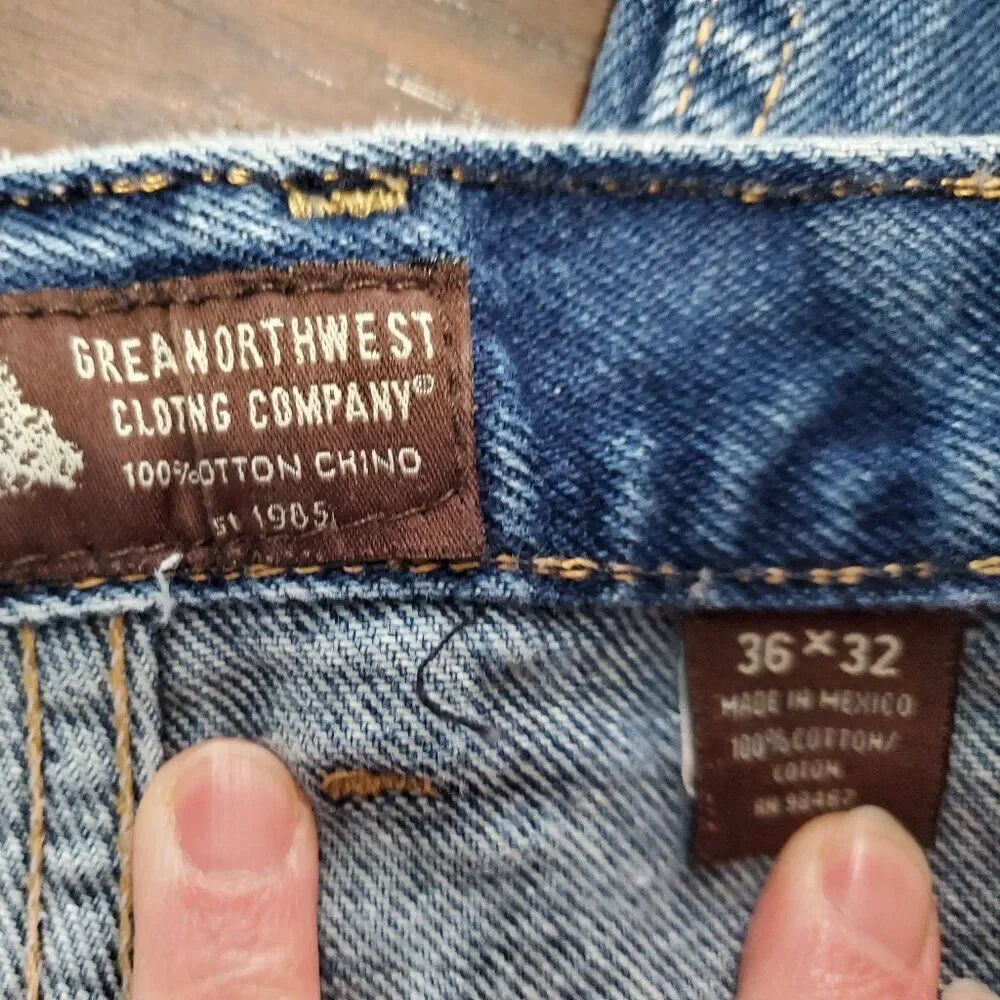Vintage nicely worn Great Northwest Clothing Company Jeans 36x32